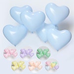 컬러 하트풍선 100개 대용량 프로포즈 브라이덜샤워 풍선 : 멜로우 그라운드