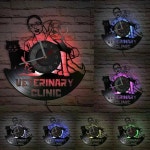 동물 병원 벽시계 그림 무늬 패턴 모양 매장 조명 led 카페 레트로 빈티지 클래식 감성 Without LED : 봉구앤디