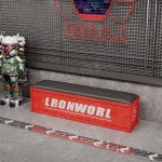 탈의실 벤치 헬스장 인더스트리얼 컨테이너 무료로고 100x35x45 사이즈/로고/색상 자유 : 차이나엣홈