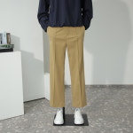 가넷옴므 남성바지 GBW39313 LOOSE-FIT PANTS 핀턱 라인 포인트 밴딩 팬츠 카멜베이지 : 리버클래시 앤 가넷옴므