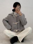 핀턱 뽀글이 후드 떡볶이 더플 숏코트2color : MILANOSHOP