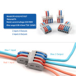 박스형 퀵 배선 케이블 커넥터 222 전기 다중 와이어 범용 푸시인 도체 터미널 블록 SPL42/62 : 일글로리