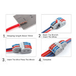 박스형 퀵 배선 케이블 커넥터 222 전기 다중 와이어 범용 푸시인 도체 터미널 블록 SPL42/62 : 일글로리