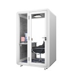 유튜브 방음실 홈 라이브 룸 실내 음소거 녹음 스튜디오 사무실 창고 부스 방음부스 방송 녹음실 1.0x1.0x2.3m우드화이트 : 철있네스토어