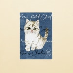 [몽쁘띠샤] 빈티지 고양이 엽서 인디고 carte postale chat indigo : 몽쁘띠샤