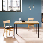 다용도 작은4인용식탁 철제프레임식탁 인테리어 리빙다이닝테이블1200 : 요즘가구