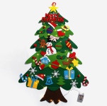 벽걸이 크리스마스트리 펠트트리 만들기 DIY트리 LED전구 : 미그머스토어