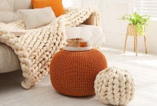 벨벳 자이언트얀 1kg 뜨개질가방 목도리뜨기 만들기 손뜨개 겨울 : 라미레지