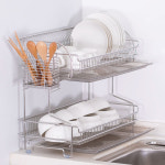 퀸넥스 엘사 올스텐 틈새 2단 식기건조대 설거지 그릇 컵 건조대 주방 싱크대 선반 : 나래장식