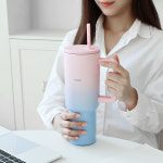 보아르 투웨이 텀블러 1.18L 대용량 손잡이 스텐 보온 보냉 차량용 대형 2종 빨대구성 : 보아르샵