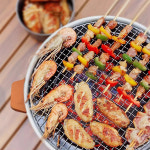 K30 바베큐그릴 캠핑 차박 휴대용 화로대 보관가방 스토브 훈제 훈연 숯불 꼬치구이 : 세일위크