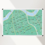 부동산 지도칠판 1800x1200 공인중개사 회사 영업 화이트보드 주문제작 도안보드 : 칠판 나라