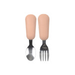 스텐304 실리콘 스푼 포크 세트 자기주도 이유식 준비물 유아 베이비 숟가락 수저 : 씨에스동양상사