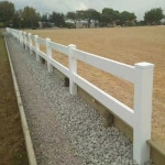 목장 울타리 PVC 파티션 담벼락 정원 가림막 휀스 화이트2개의수평선 : 일등직구몰