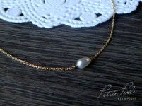 [ Petite perle - -] 18K YG WG PG [재판매{]K18 골드 국산 아코야 케시 펄 한 곡 목걸이 쁘띠 펠레 18금 : Wings23
