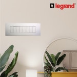 르그랑 아테오 유럽형 화이트 사각 단로 스위치 8구 ( 7구 + 3로스위치 8번째모듈 ) : 세신철물점