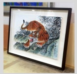 액운막는 호랑이 그림 붉은호랑이-작품액자 : 인사동문화