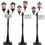 대형 눈 내리는 오르골 멜로디 가로등 크리스마스오르골 제품 빨강 썰매 : 피에이치에스