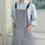 멜빵H 생활 방수 앞치마 카페 남자 캔버스 바리스타 미용실 애견샵 미술학원 화방 공방 : 한스데이