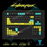 사이버펑크 키캡 염료승화 열승화 PBT 기계식 키보드 체리 키캡 : mangomars
