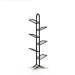 철제 북타워 선반장 좁은 틈새 북선반 스탠딩 진열 검정 6단 130cm : 구대사무소