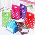 퇴근시 도트리본 선물가방 12p 과일포장가방 선물포장백 : 퇴근시