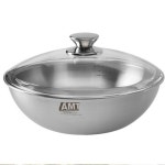 독일 AMT 굿핸즈마스터 통5중 인덕션 궁중팬 티타늄코팅 유리뚜껑 멀티 웍팬 26cm : 한울 스토어
