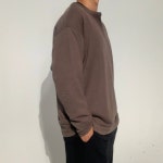 헨리넥 니트 긴팔티 루즈핏 빅사이즈 4XL까지 (2color) : 구코 guco