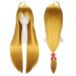 가발 코스튬 할로윈 파티 캐릭터 주술회전 하이큐 헤어 사토루 사기리 고죠 황금색 80cm+머리망 1개 : danawayou