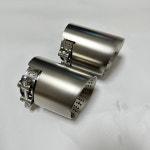 카 101mm 배기 스테인레스 1 대직경 길이 인테리어 AK 머플러 스틸 깍지 매트 개 자동차 114mm 시스템 120mm : 레바기컴퍼니