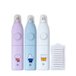 뭉구 보바 캐릭터 전동 지우개 얇은 잘 지워지는 초등학교 미술용 지우개 : 뉴플러스유통