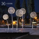 민들레 조명 LED조형 야외 잔디공원 장식품 튤립 부드러운 조경 크롬-1000mm-경질 광섬유 : 업플렉스