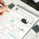 2025 두들 일러스트 탁상 캘린더 책상용 달력 스케쥴러 드로잉 : 행복한 호호양