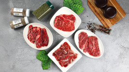 미국산 소 한 마리 셋트 800g 2~3인분 네가지 부위를 한번에 (등심,부채살, 갈비살, 우삼겹)  맛도리 상품 모음 : 찐 먹판 축.수산물
