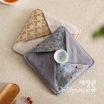 [다도 패브릭] 예향원 고급 견직 린넨 다기 뚜껑 싸개 수납 보호 커버 E-10304 : 예향원