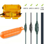 실내 연결 실외 및 보호 안전 도구 방수 소켓 플러그 노란색 주황색 커버 케이블 익스텐션 : handitem