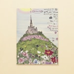 [몽쁘띠샤] 고양이 엽서 - 몽생미셸과 사바나캣 Mont Saint-Michel chat : 몽쁘띠샤