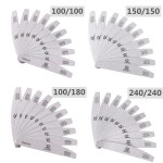 500pcs 지브라 네일 파일, 워셔블 양면 에머리 보드 100/100 그릿 버퍼링 G0244 : 라피나 슈퍼