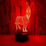Nighdn 3D 당나귀 야간 조명 일루종 램프, Led 침대 옆 테이블 어린이 장식, 생일 선물, 7 가지 색상 : 라피나 슈퍼