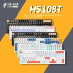 HELLO GANSS HS108T 기계식 키보드 3 가지 모드  스왑 RGB 게임용 키보드 맞춤형 PBT 키캡 PC 게이머 액세서리 사무실 : 엔코아물류