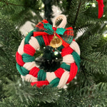 바니그라운드 양말목 크리스마스 미니 리스 만들기 키트 키링 오너먼트 : 바니그라운드