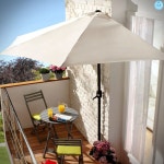 하프 파라솔 카페 테라스 베란다 벽면 사이드 그늘막 테라스파라솔 야외용파라솔 캠핑용파라솔 : 온쇼핑넷