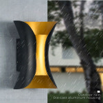 IP65 LED 벽 램프 12W 야외 방수 정원 조명 알루미늄 AC86 265 실내 침실 거실 계단 : 십일글로리