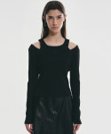 닉앤니콜 LAYERED OFF SHOULDER TOP BLACK : 스타일원픽