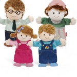 가족 손인형 역할놀이 구연동화 교구 4종세트 : 365만물상