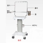 병원장비카트(ET400) 2단테이블카트 의료기트레이  초음파기트레이 캐스터 왜건 왜곤 웨건 심전도기거치대  저주파기선반카 한의원 치과테이블... 