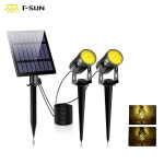 T-SUNRISE LED 태양광 야외 조명, IP65 전원 잔디 램프, 온백색, RGB 스포트라이트 : 라피나 슈퍼