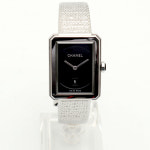 샤넬 보이프렌드 트위드 워치 H4878 미듐 여자 스틸 시계 : 로지워치