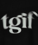 [프라이] T.G.I.F 블러 스웻 셔츠(BLACK) : non.ootd