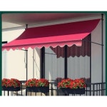 어닝 만들기 수동어닝 가게 2mx1.2m 비가림 파고라 기둥식 테라스 베이지 : 에이더블유